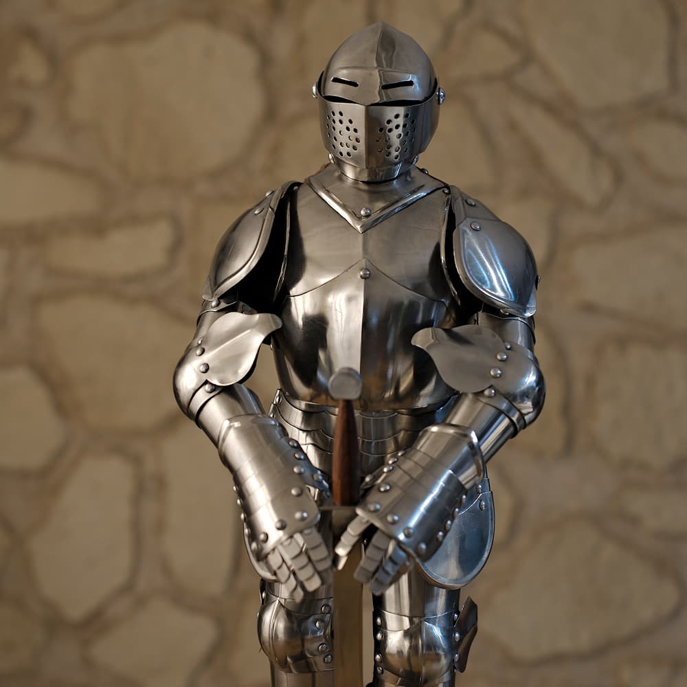 Réplique d'une armure médiévale - En métal - H : 190 cm …