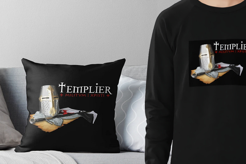 T-shirt, sweat-shirt, sweat à capuche... designs inpirés des chevaliers de l'Ordre du Temple ☩ Collection Templiers ☩ #Terressens sur Redbubble